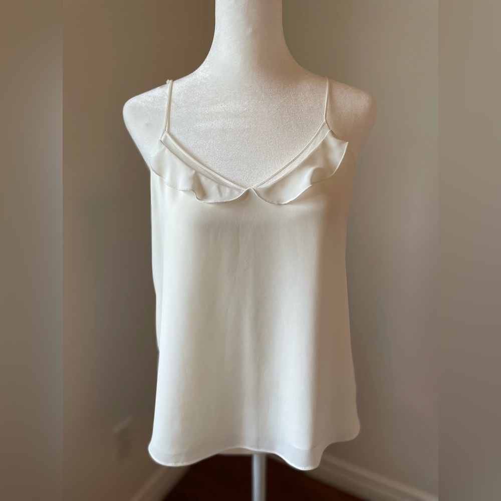 Wilfred Free White Ruffle Camisole Top